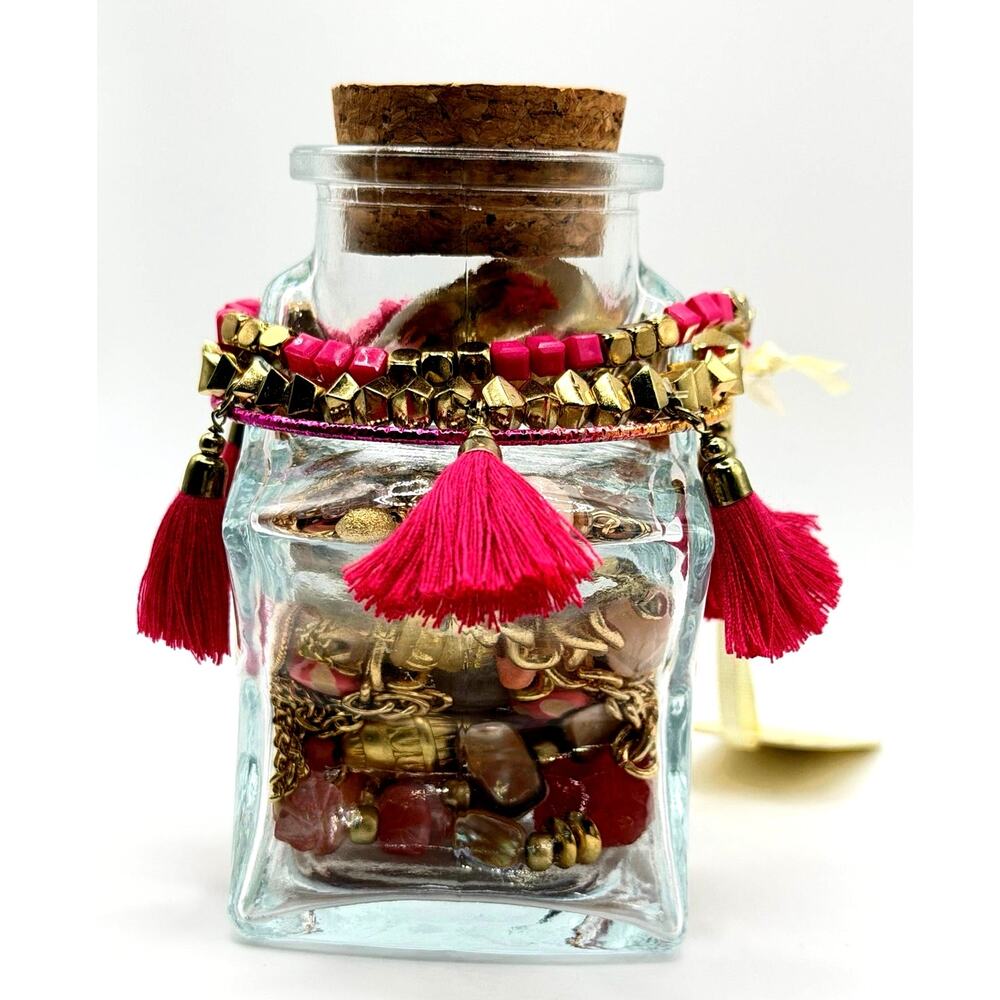 Pink Stardust Jewelry Jar – Pink & Gold Theme - Picture 2 of 8
